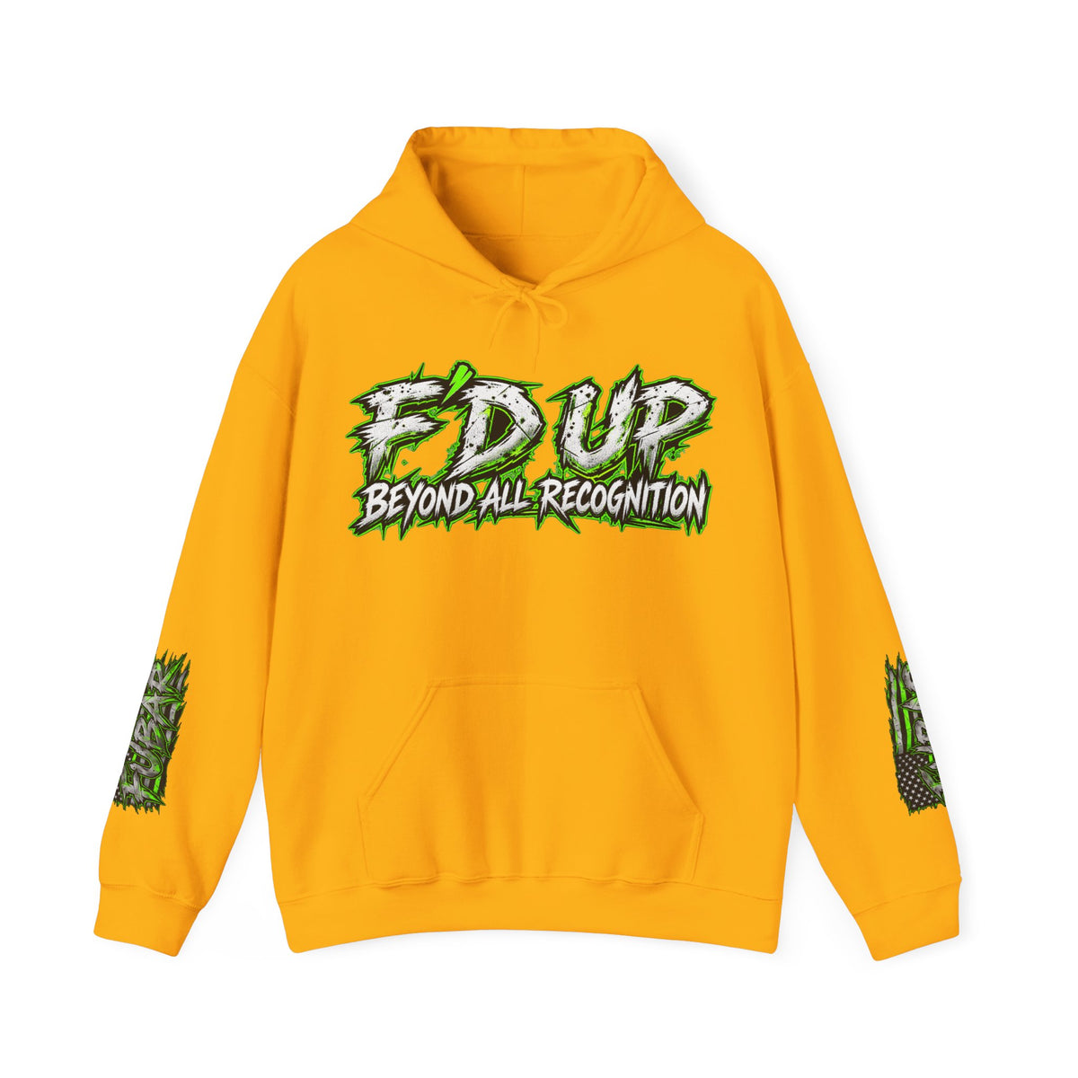 Hoodie — F'D UP 'Beyond All Recognition' Skull Cigar Graphic