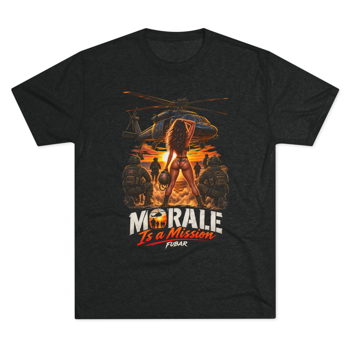 "Morale Is a Mission" FUBAR Skull Graphic Shirt