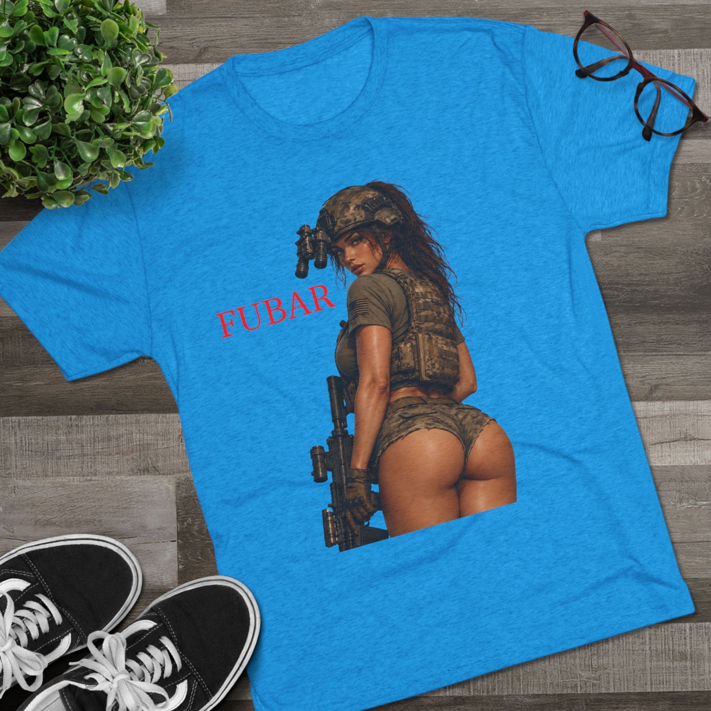FUBAR Military Skull & Pin-Up Graphic Tee