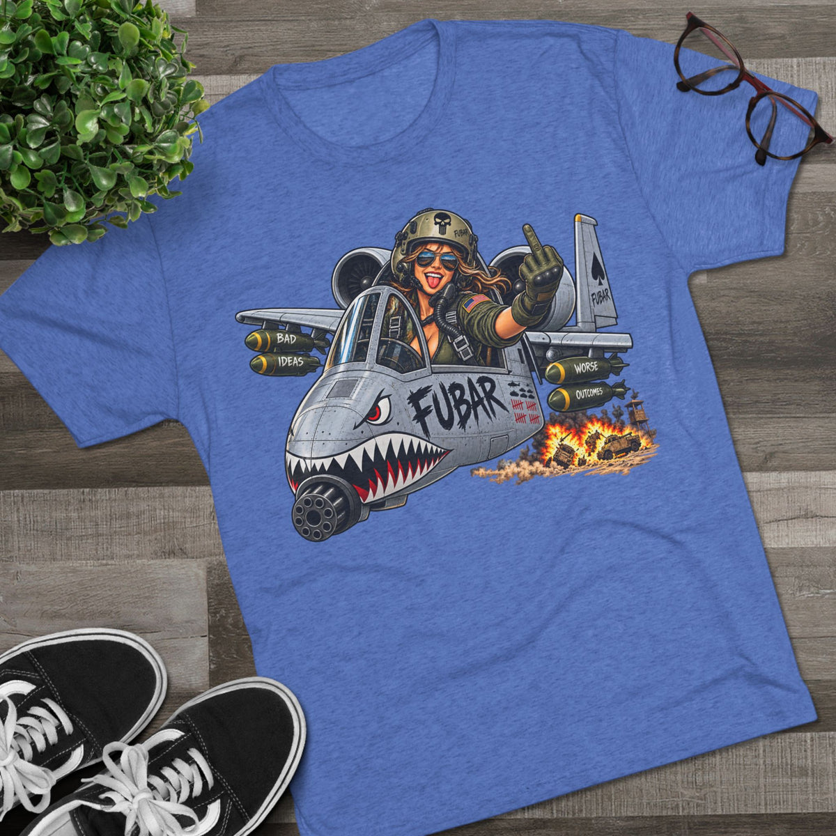 Retro Military Jet Graphic Shirt
