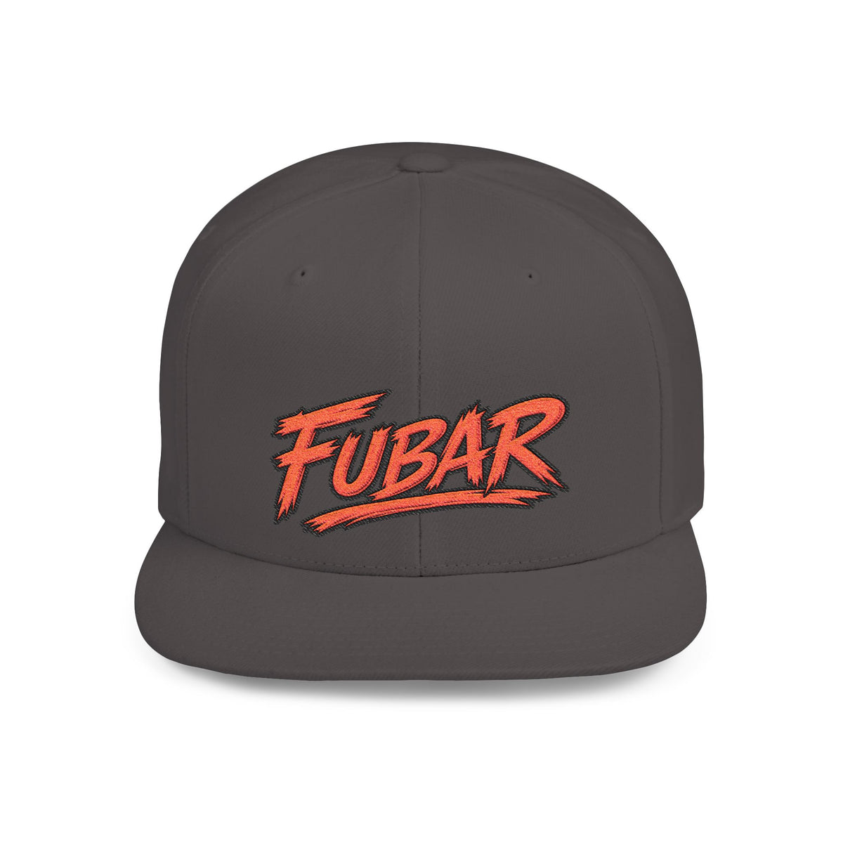 FUBAR Retro Script Flat Bill Snapback Hat