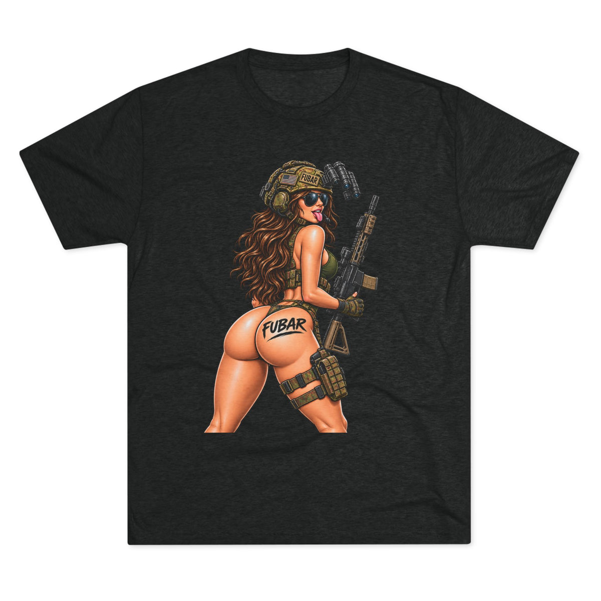 FUBAR Tactical Pin-Up T-Shirt With Gun