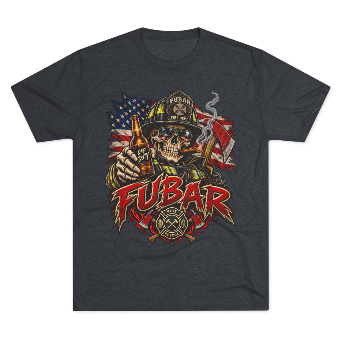 FUBAR Skull Firefighter Tee