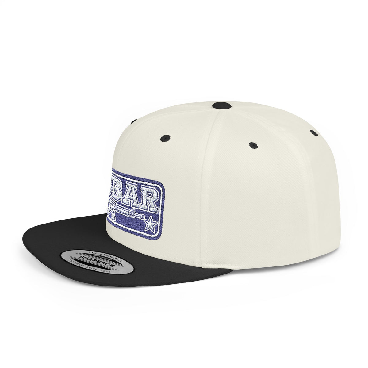 FUBAR Flat Bill Snapback Hat — Retro Embroidered Logo Cap