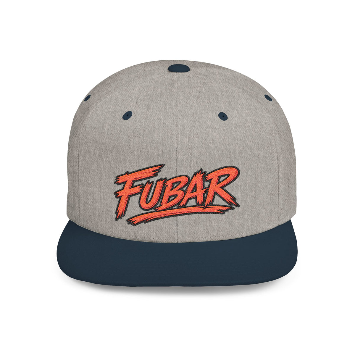 FUBAR Retro Script Flat Bill Snapback Hat