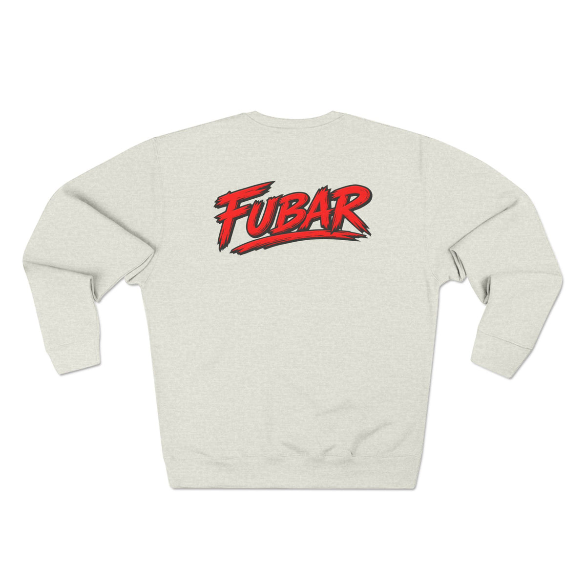 FUBAR Skull Crewneck Sweatshirt — Graphic Skull with Cap & Cigar