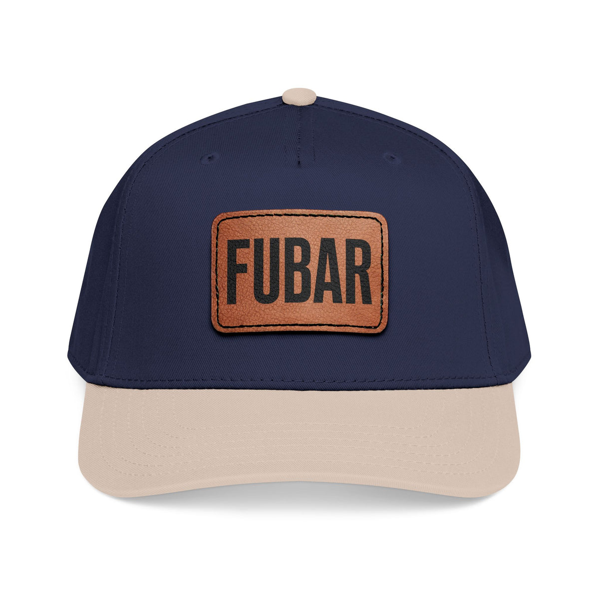 FUBAR Classic Leather Patch Hat
