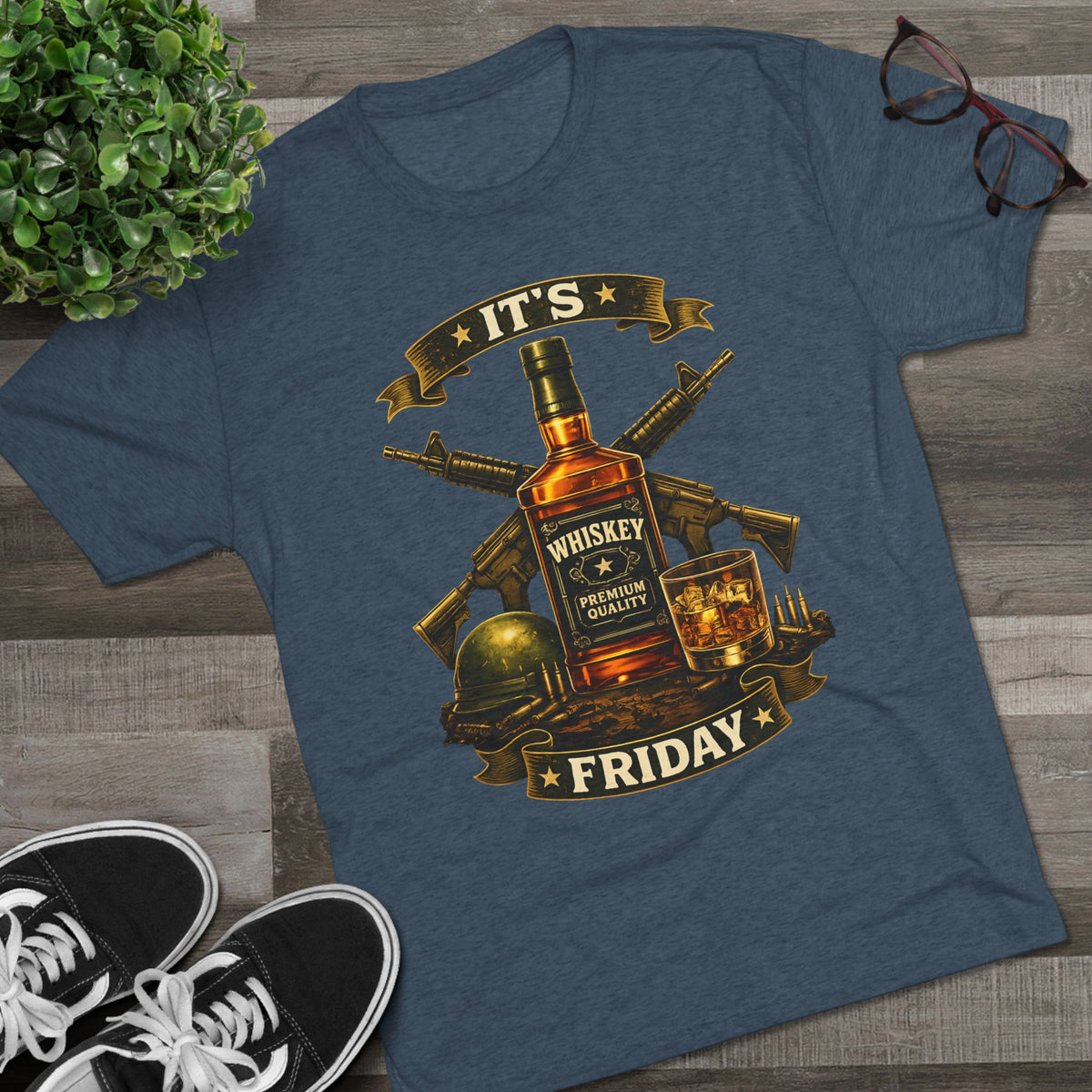 It's Friday Whiskey Tee — FUBAR Military Graphic T‑Shirt