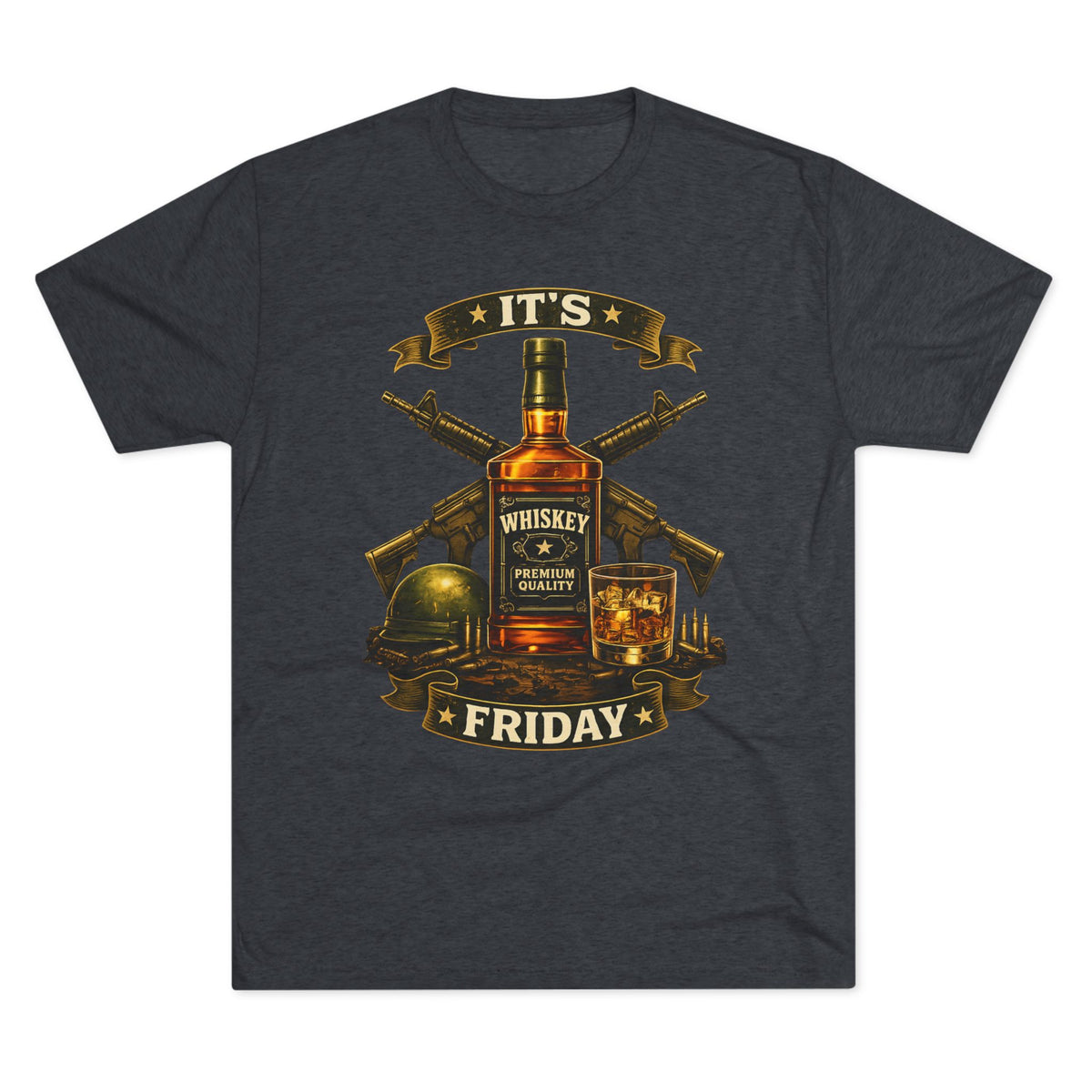 It's Friday Whiskey Tee — FUBAR Military Graphic T‑Shirt