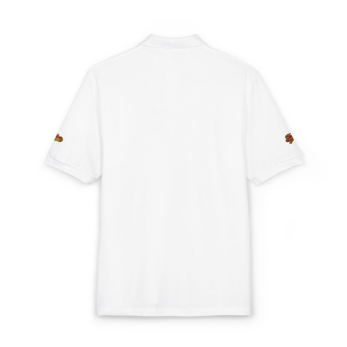 Embroidered American Flag Skull Polo