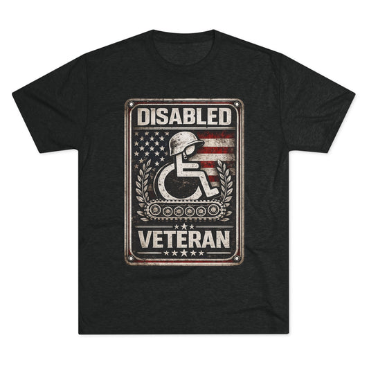 Disabled Veteran T-Shirt — I Say Random Offensive Shit” Back