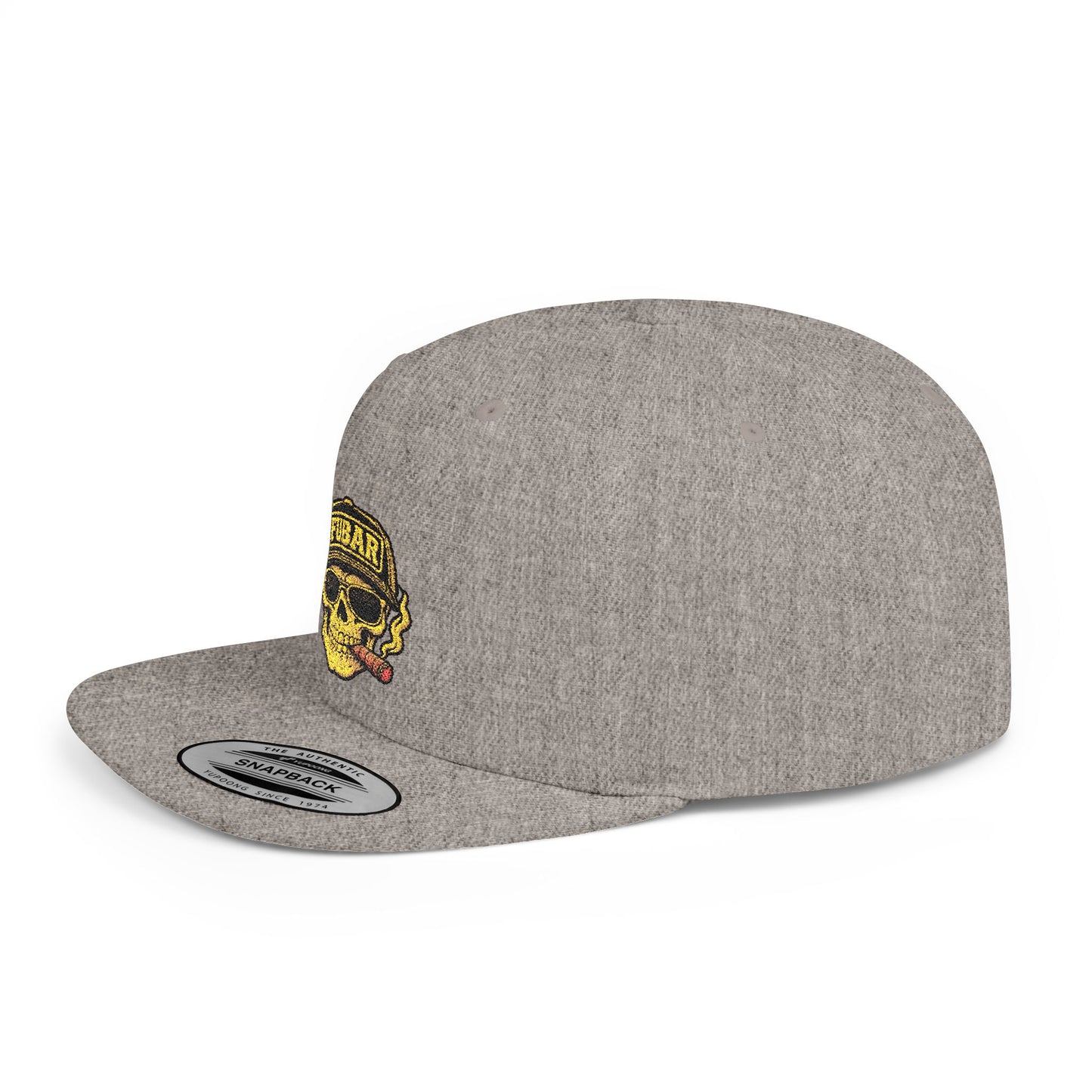 FUBAR Skull Snapback Hat - Flat Bill Embroidered Cap