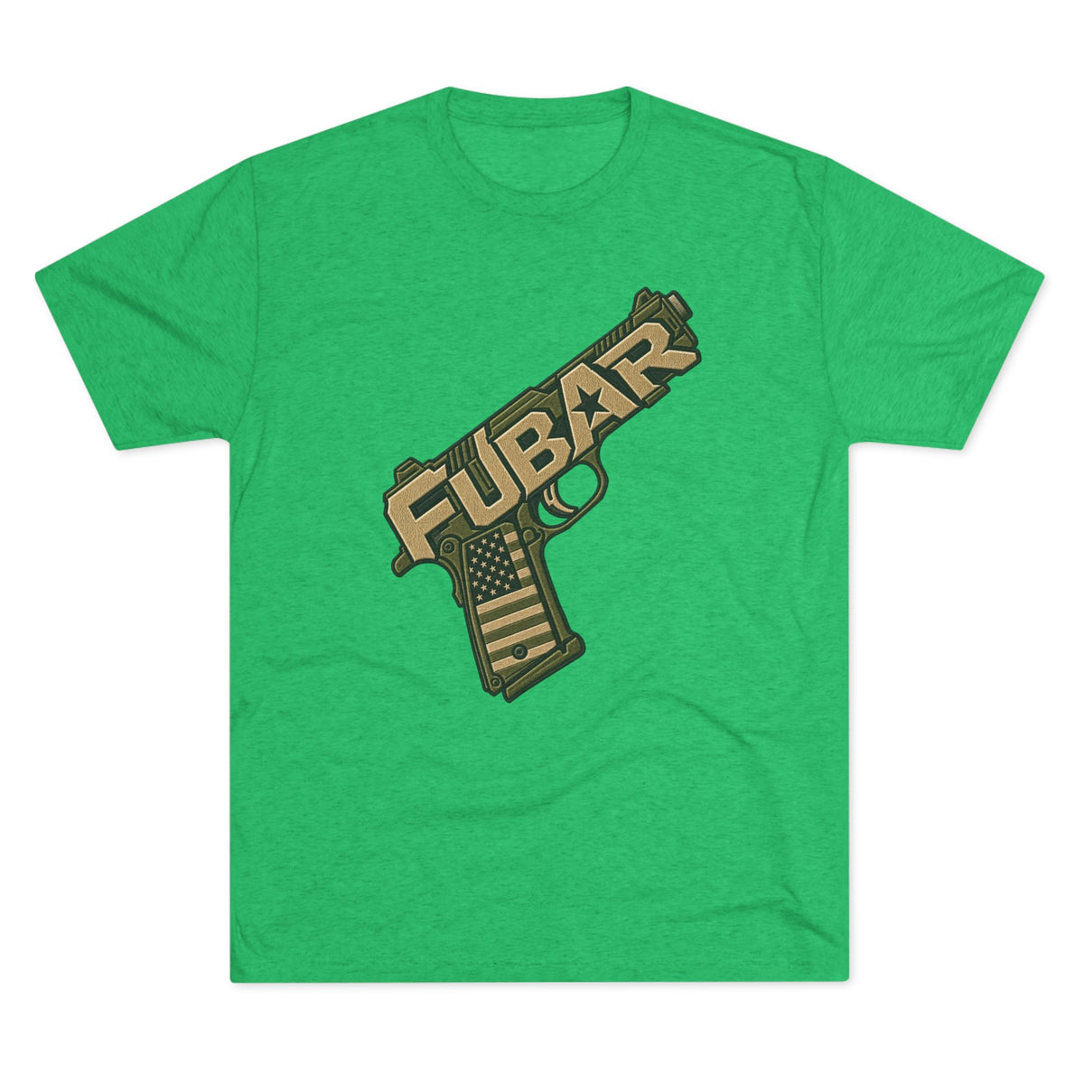 Fubar Military Flag Pistol Design Shirt
