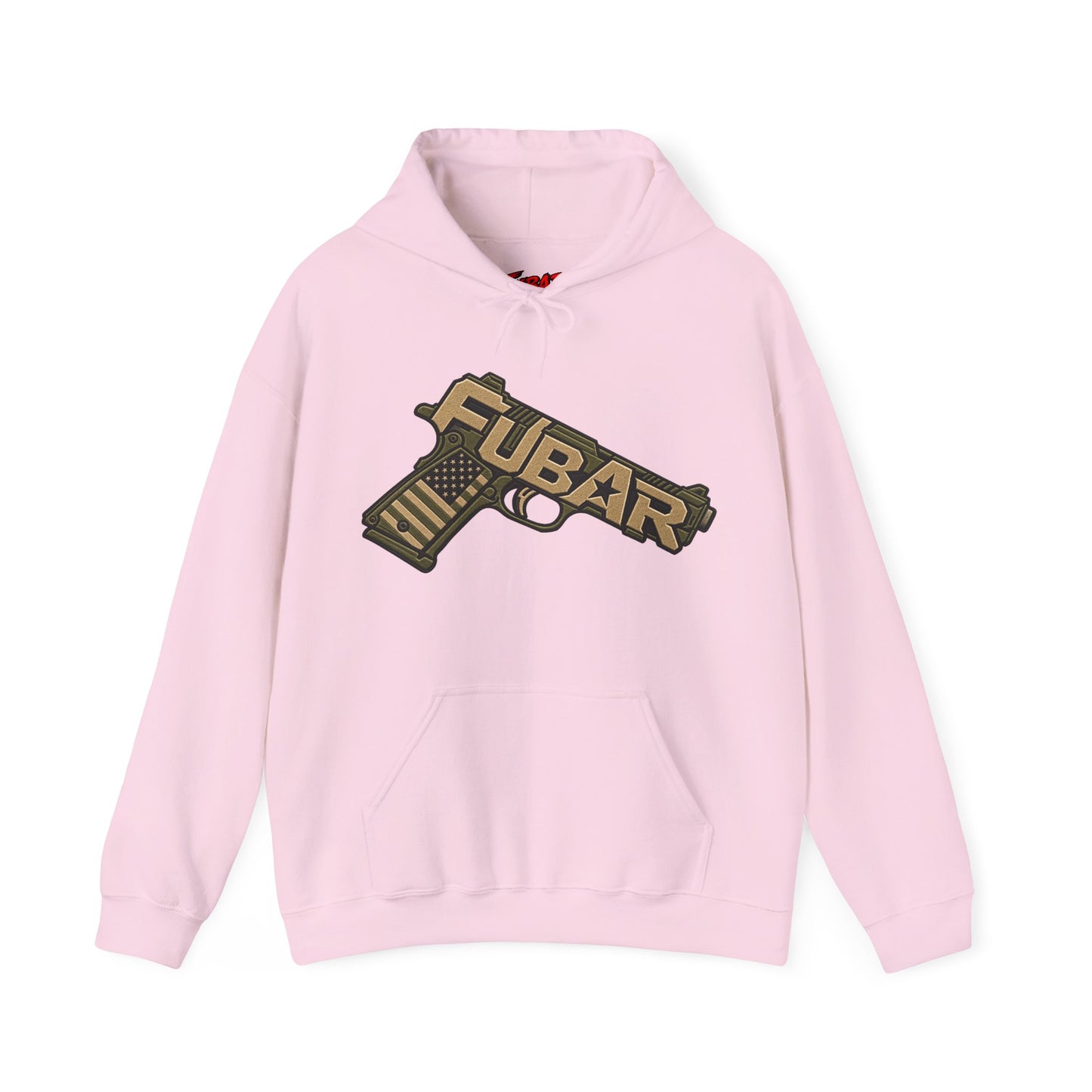 Military-Inspired Gun Graphic Pullover