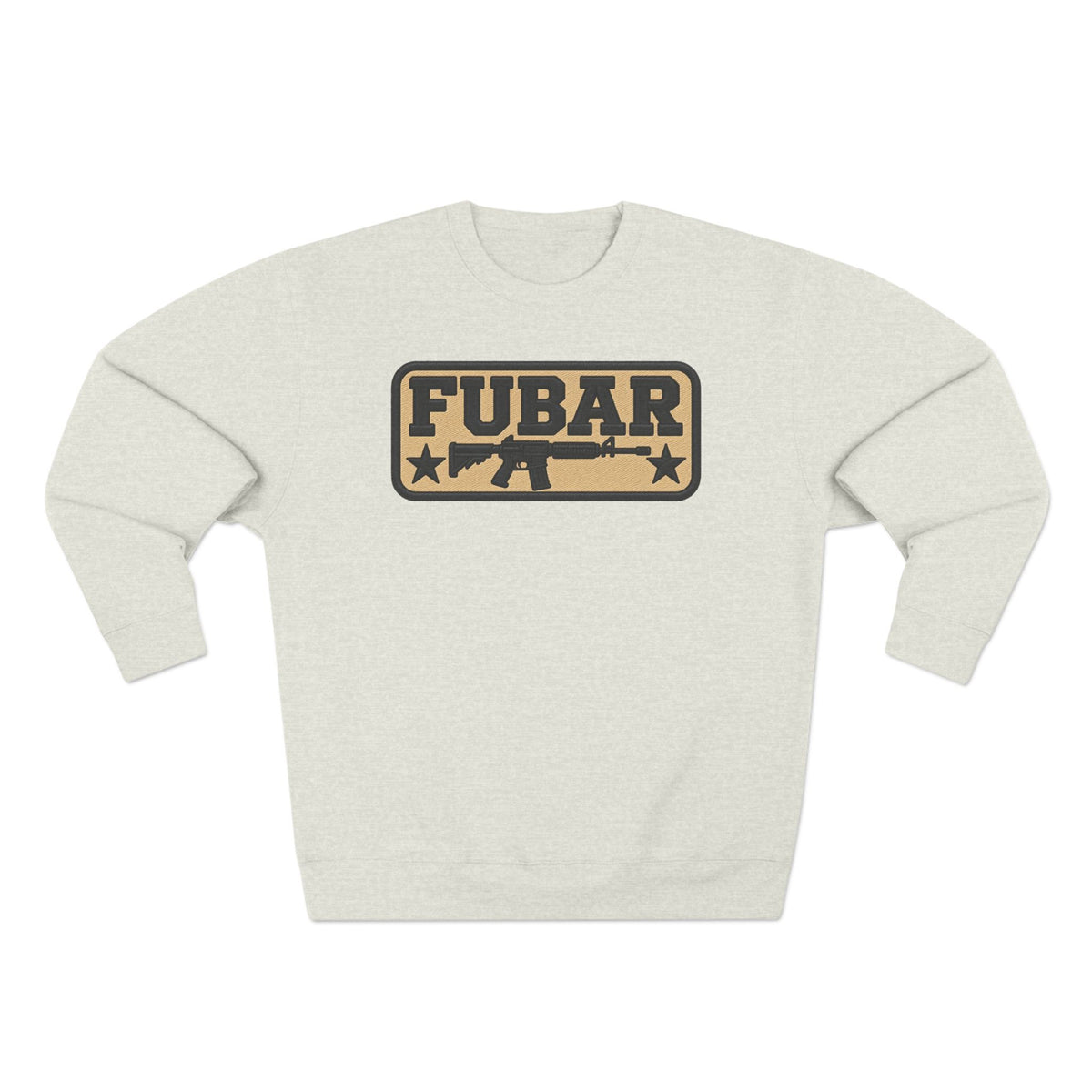 FUBAR Tactical Sweatshirt — Military-Inspired Crewneck with Rifle & Pistol Graphic