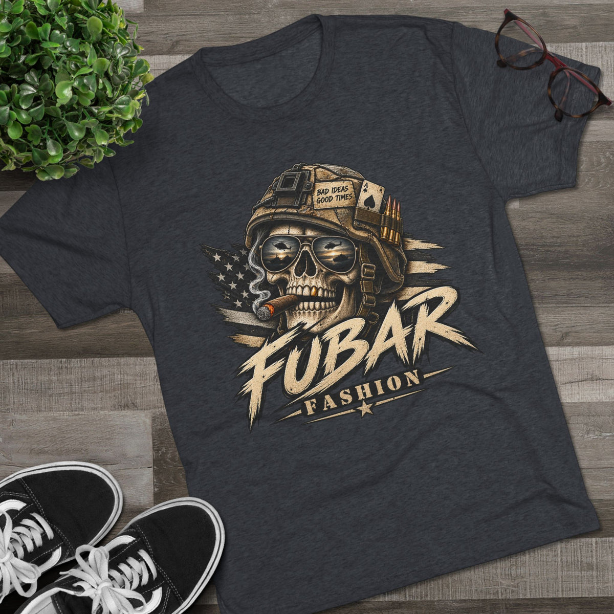 YAT YAS back-military shirt