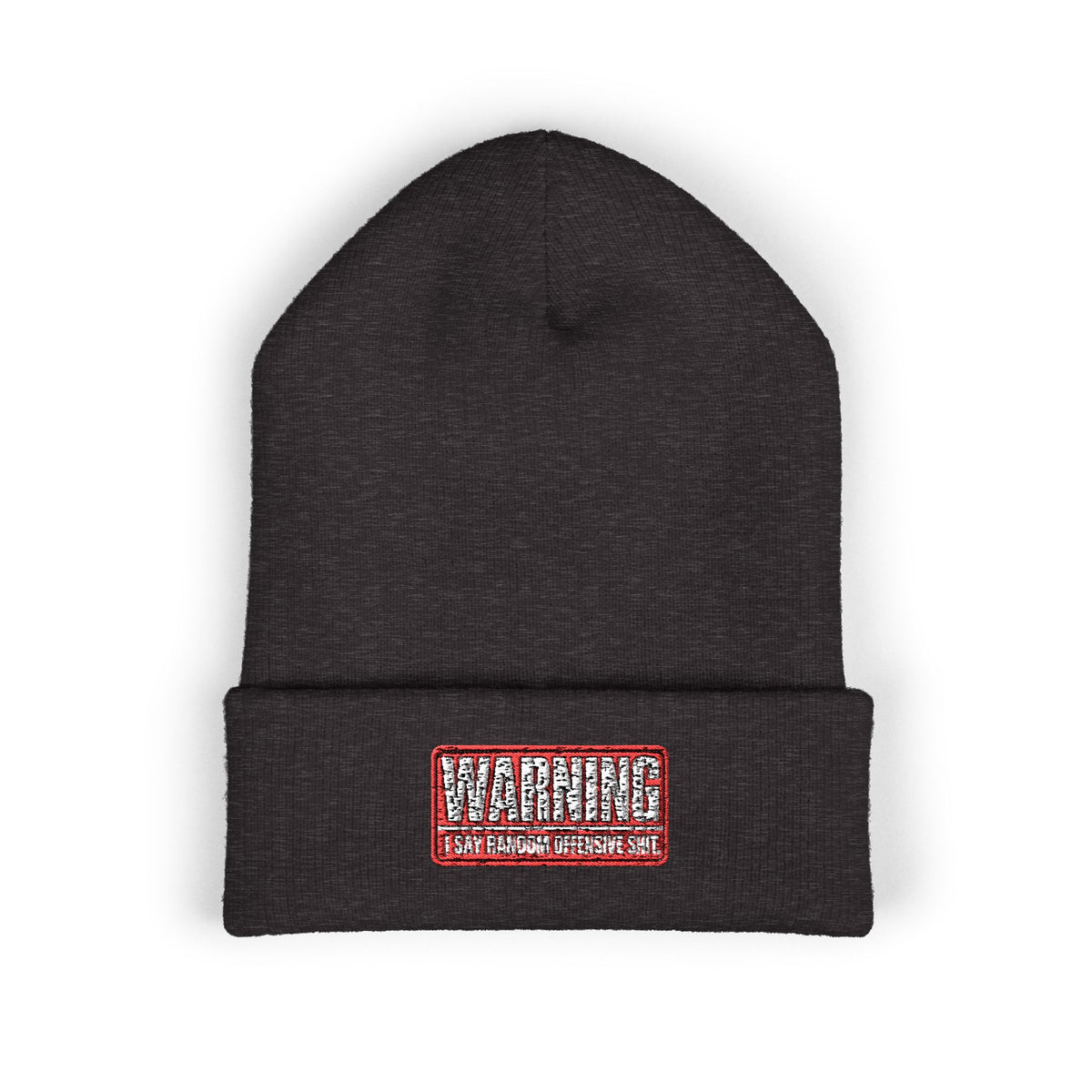 Warning Cuffed Beanie
