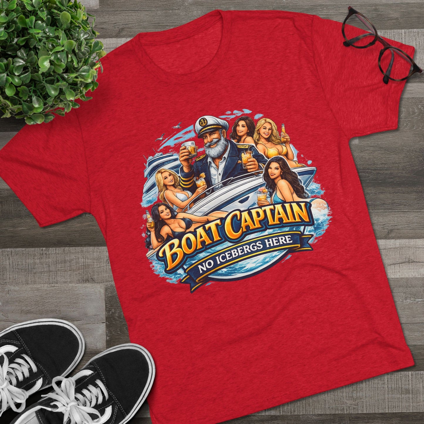 Boat Captain T‑Shirt — No Icebergs Here