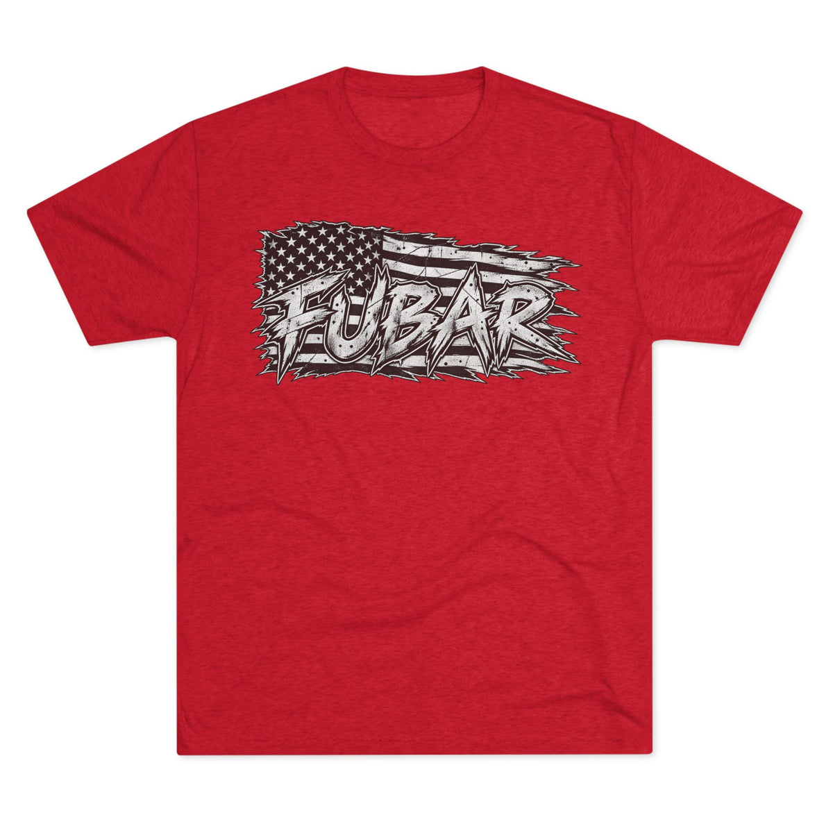 FUBAR Graphic Tee — Distressed American Flag Crew Shirt