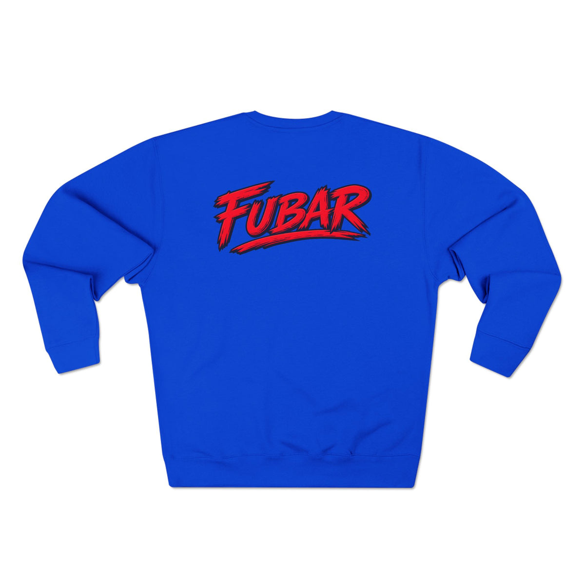 FUBAR Skull Crewneck Sweatshirt — Graphic Skull with Cap & Cigar
