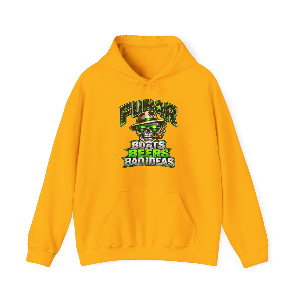 FUBAR Skull Hoodie — Boats, Beers & Bad Ideas Graphic Pullover
