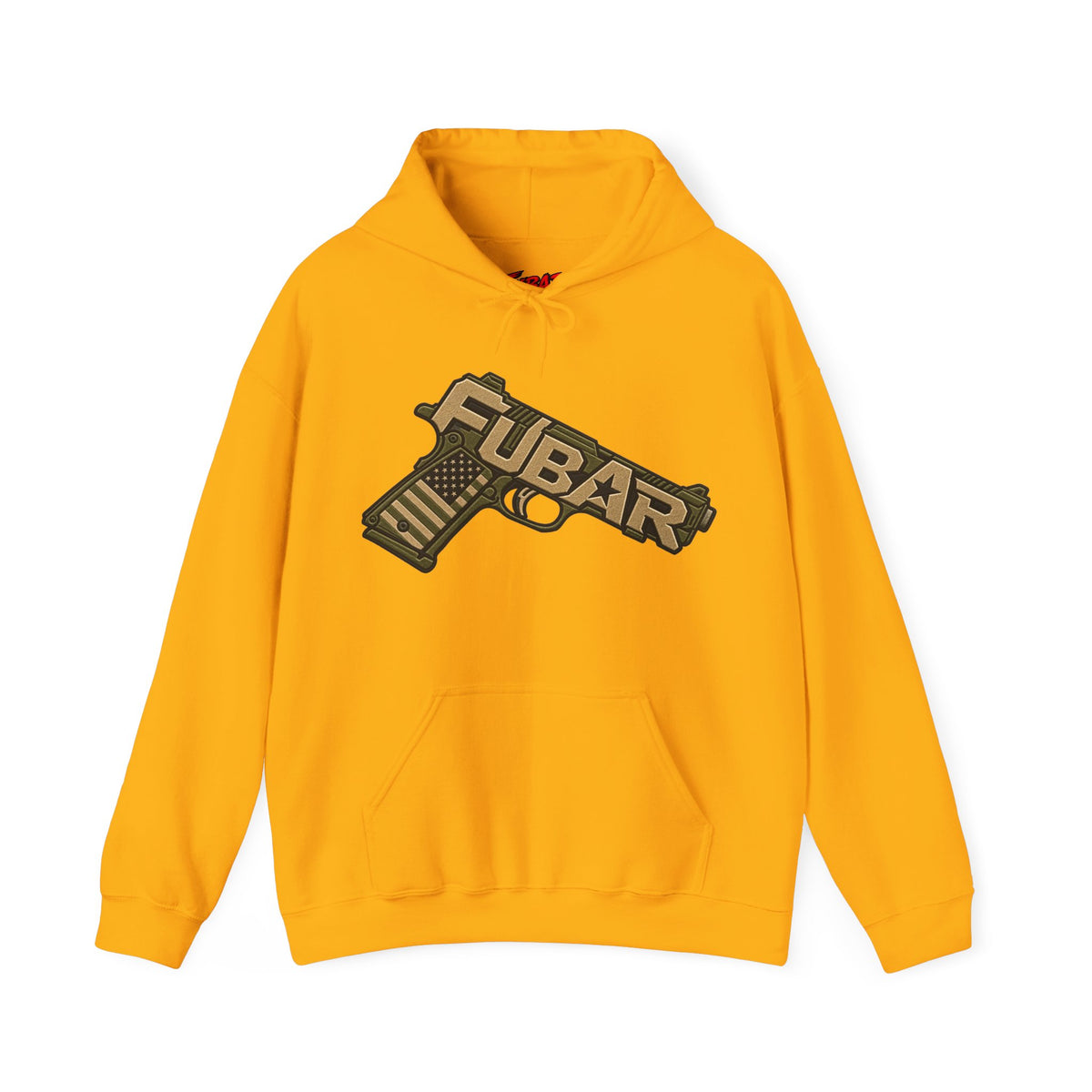 Military-Inspired Gun Graphic Pullover