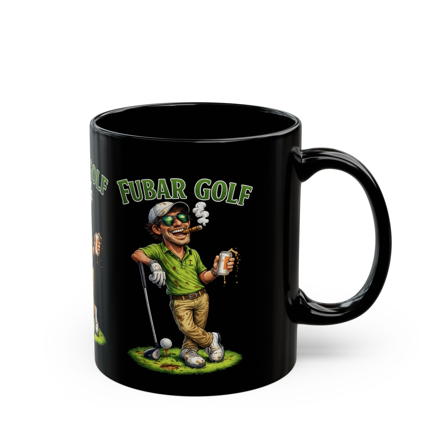 FUBAR Golf Black Coffee Mug