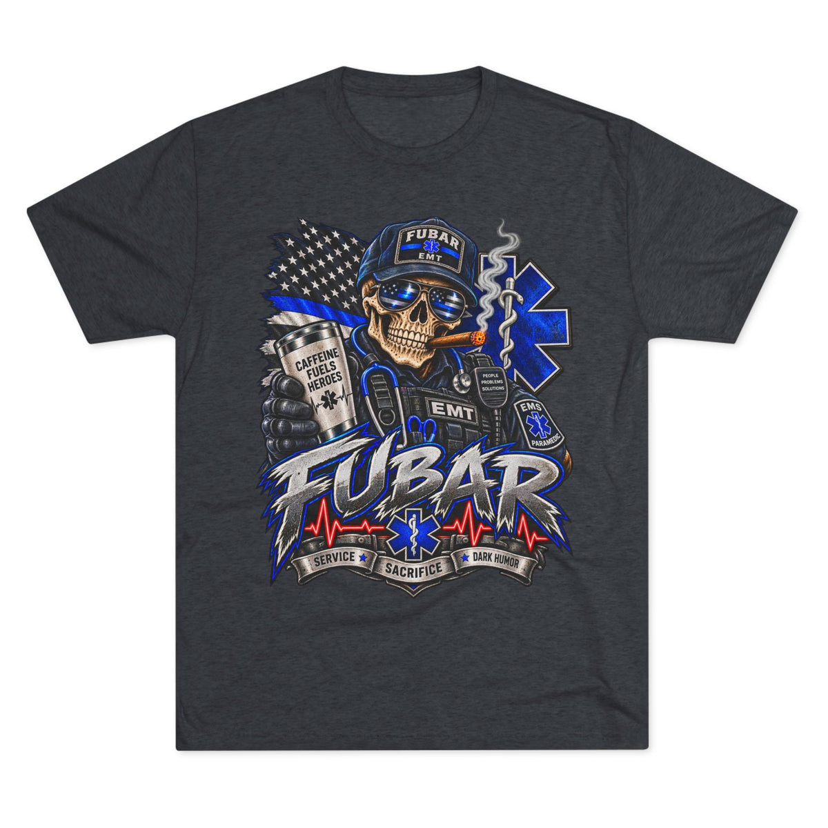 EMT FUBAR Skull T‑Shirt