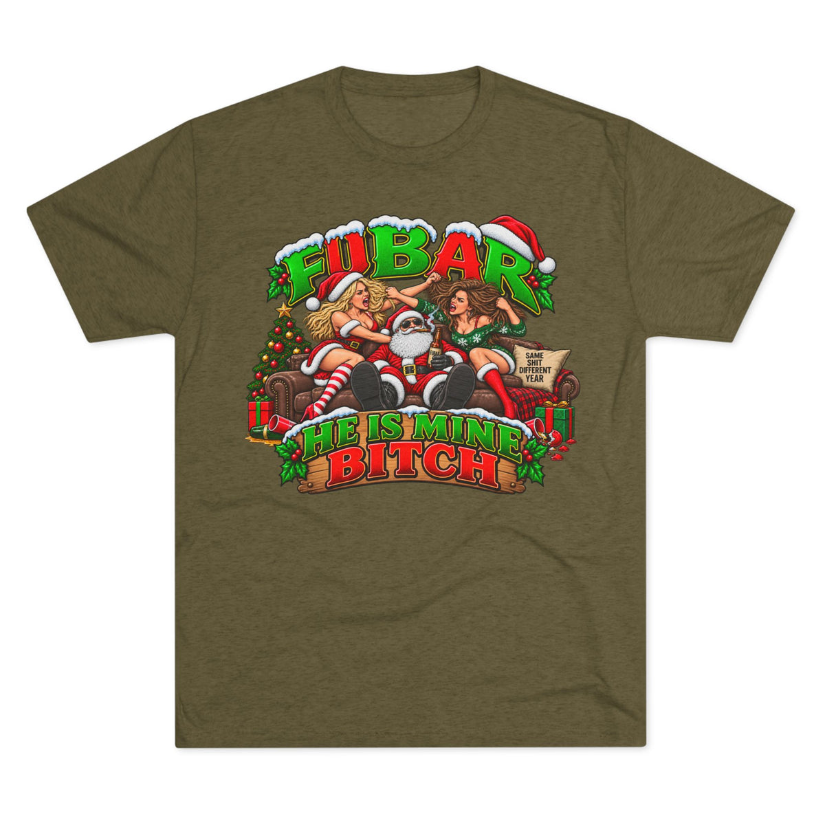 "He Is Mine, Bitch" Holiday Graphic Shirt