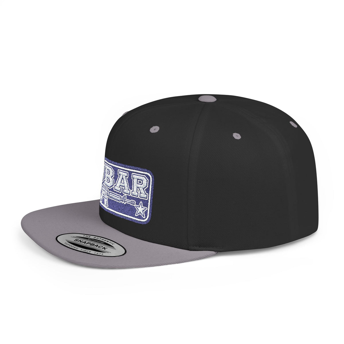 FUBAR Flat Bill Snapback Hat — Retro Embroidered Logo Cap