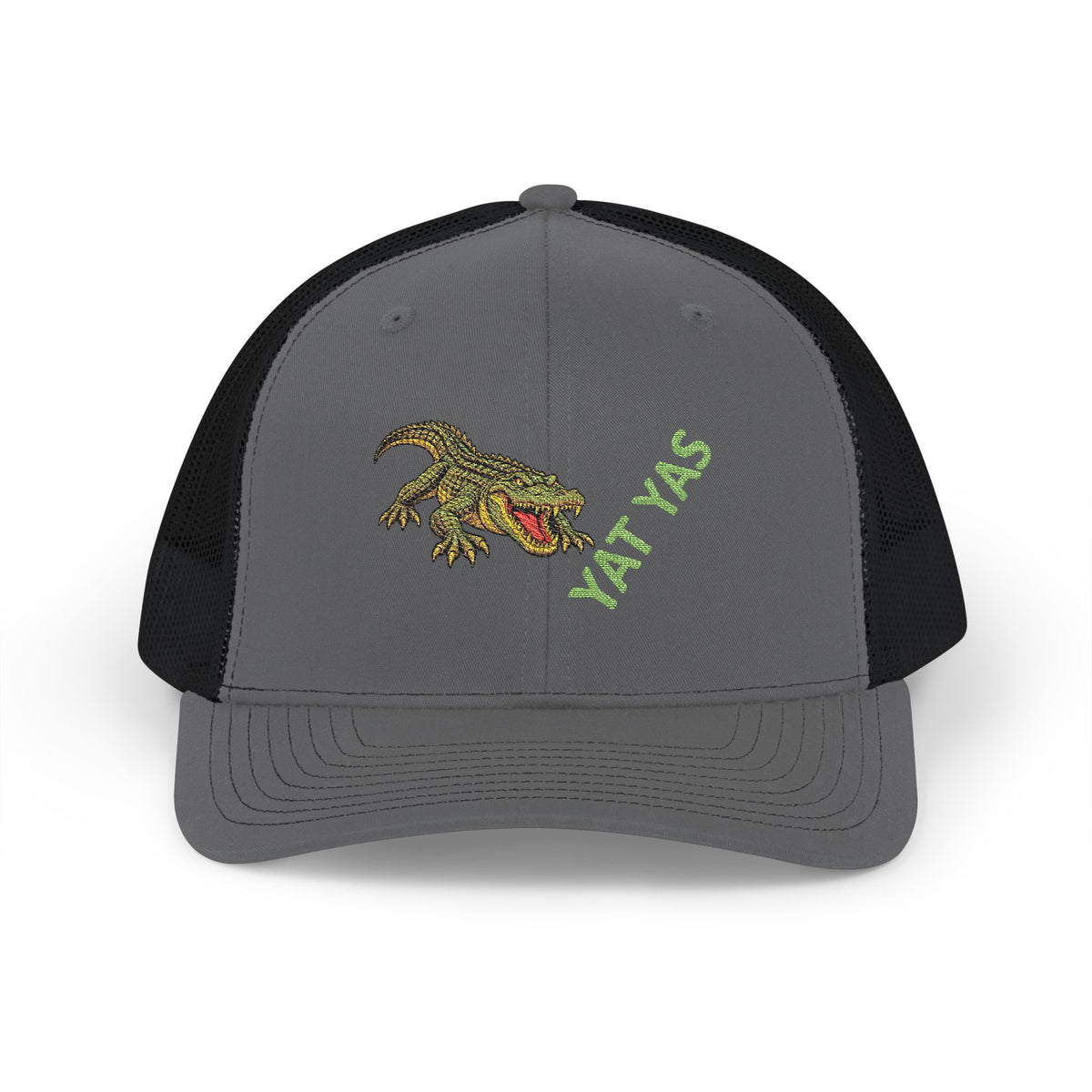 Richardson Trucker Cap — Embroidered Gator 'YAT YAS' Snapback