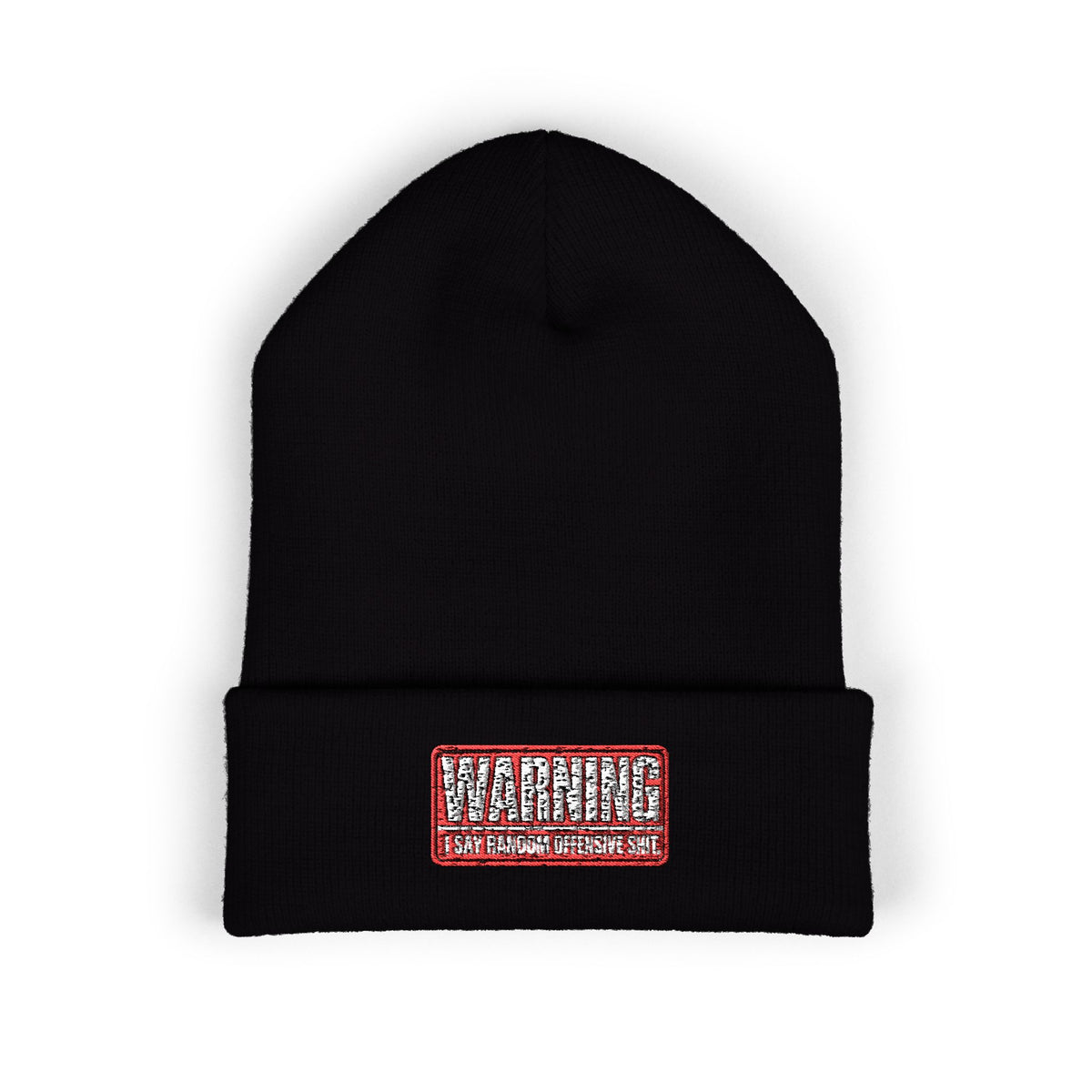Warning Cuffed Beanie