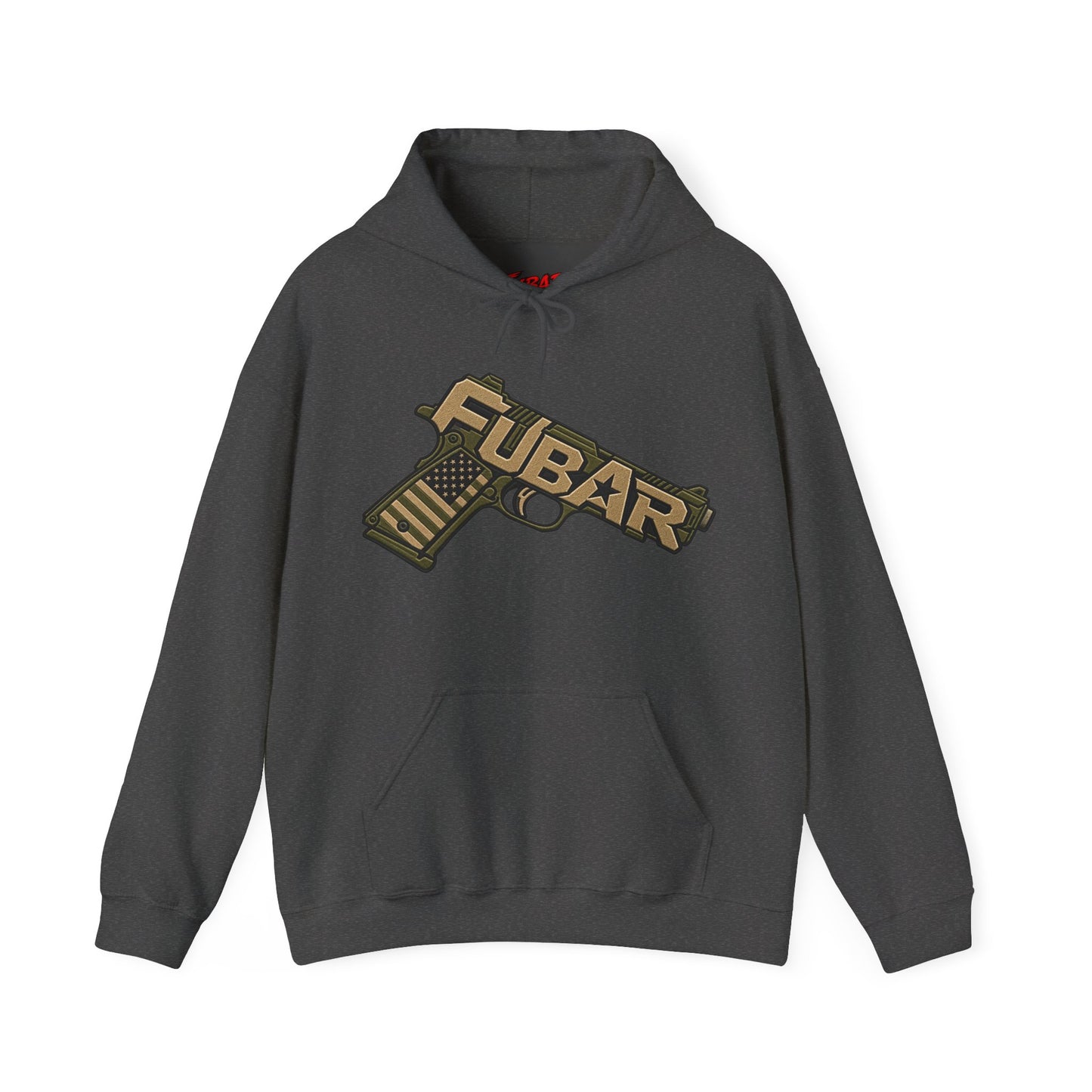 Military-Inspired Gun Graphic Pullover