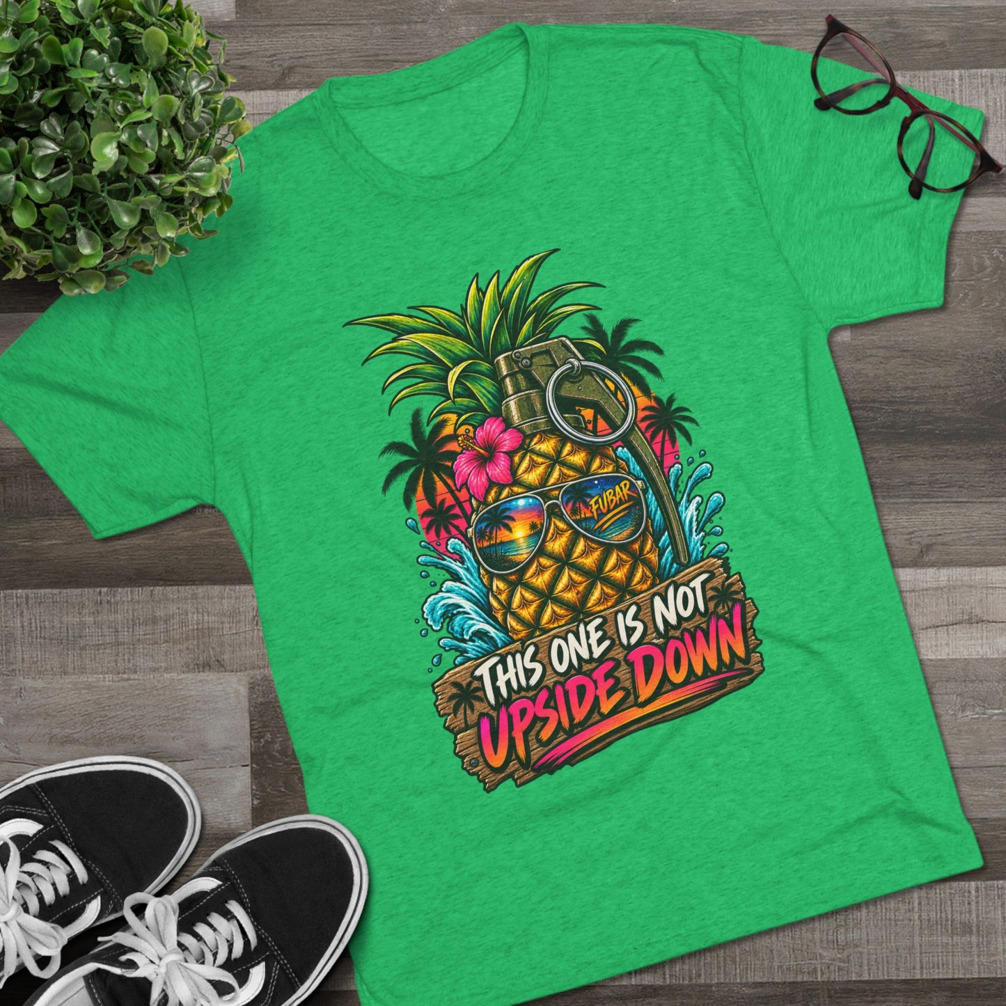 Pineapple Grenade Tee "This One Is Not Upside Down"