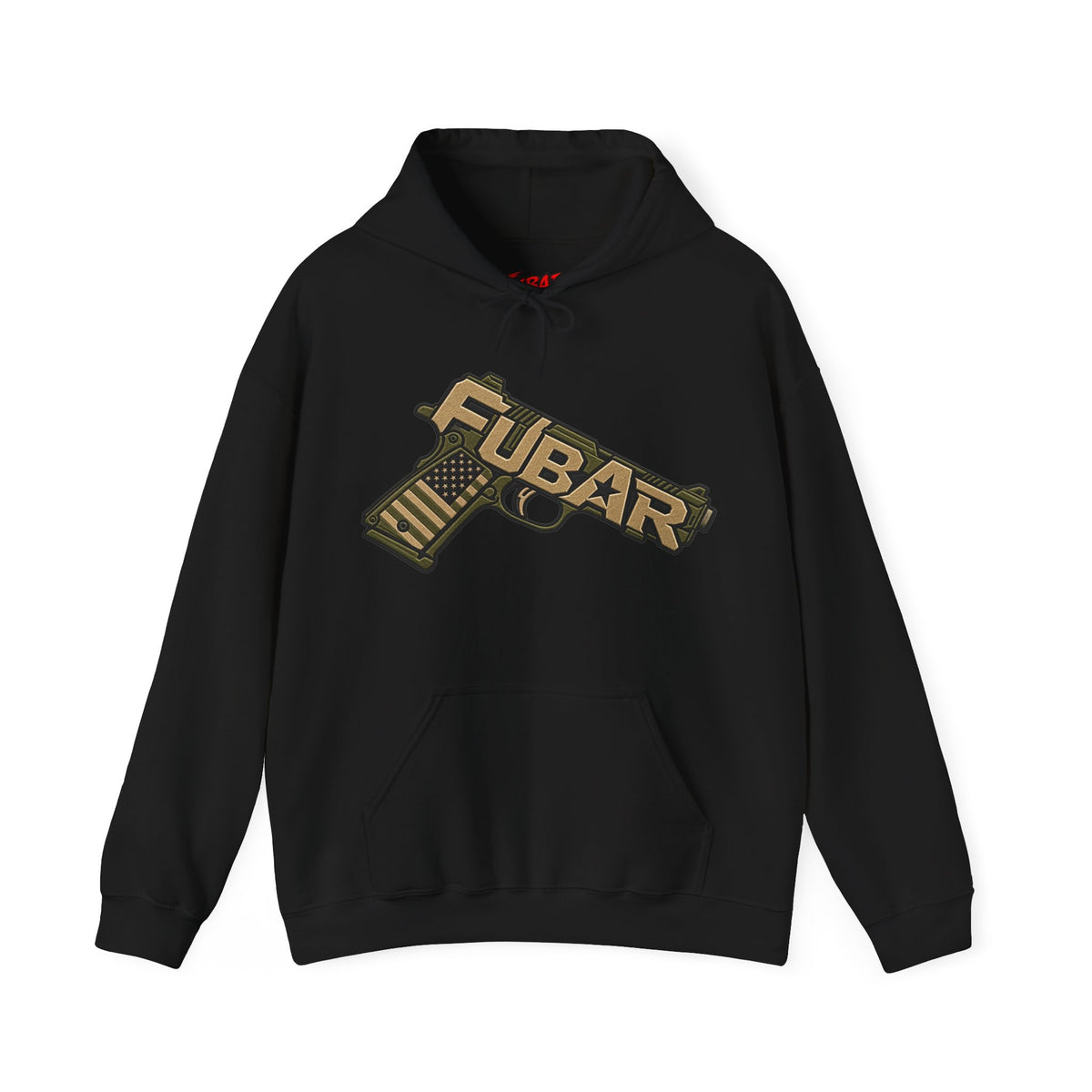 Military-Inspired Gun Graphic Pullover