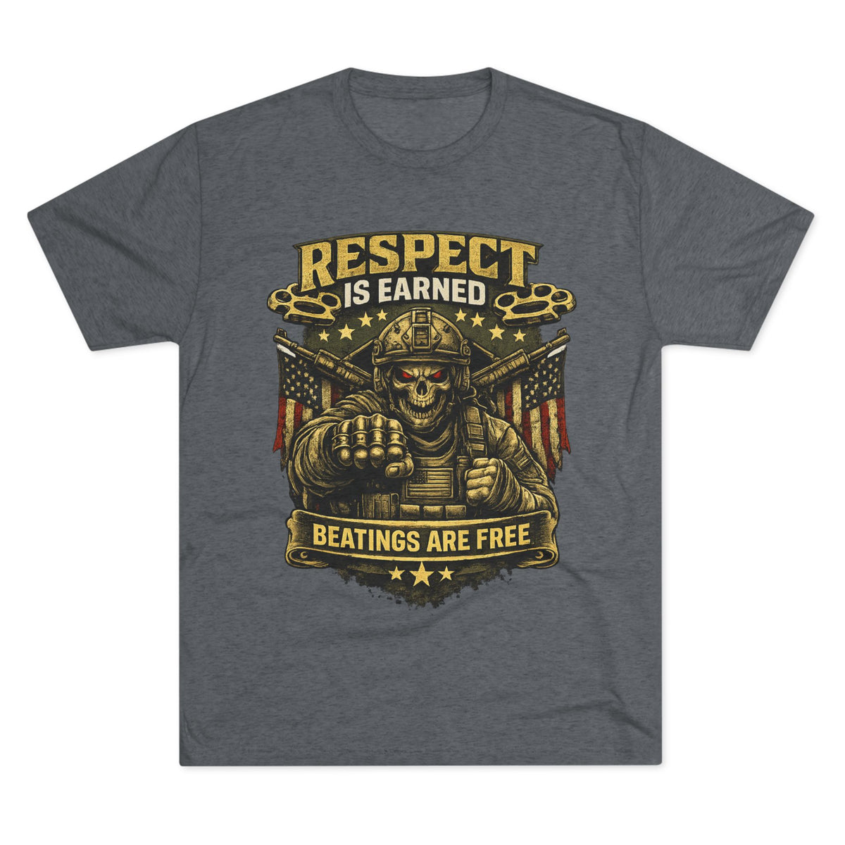 Respect Is Earned Military Skull T-Shirt