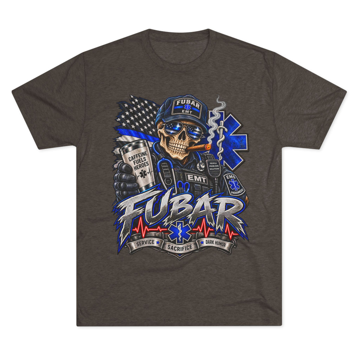 EMT FUBAR Skull T‑Shirt
