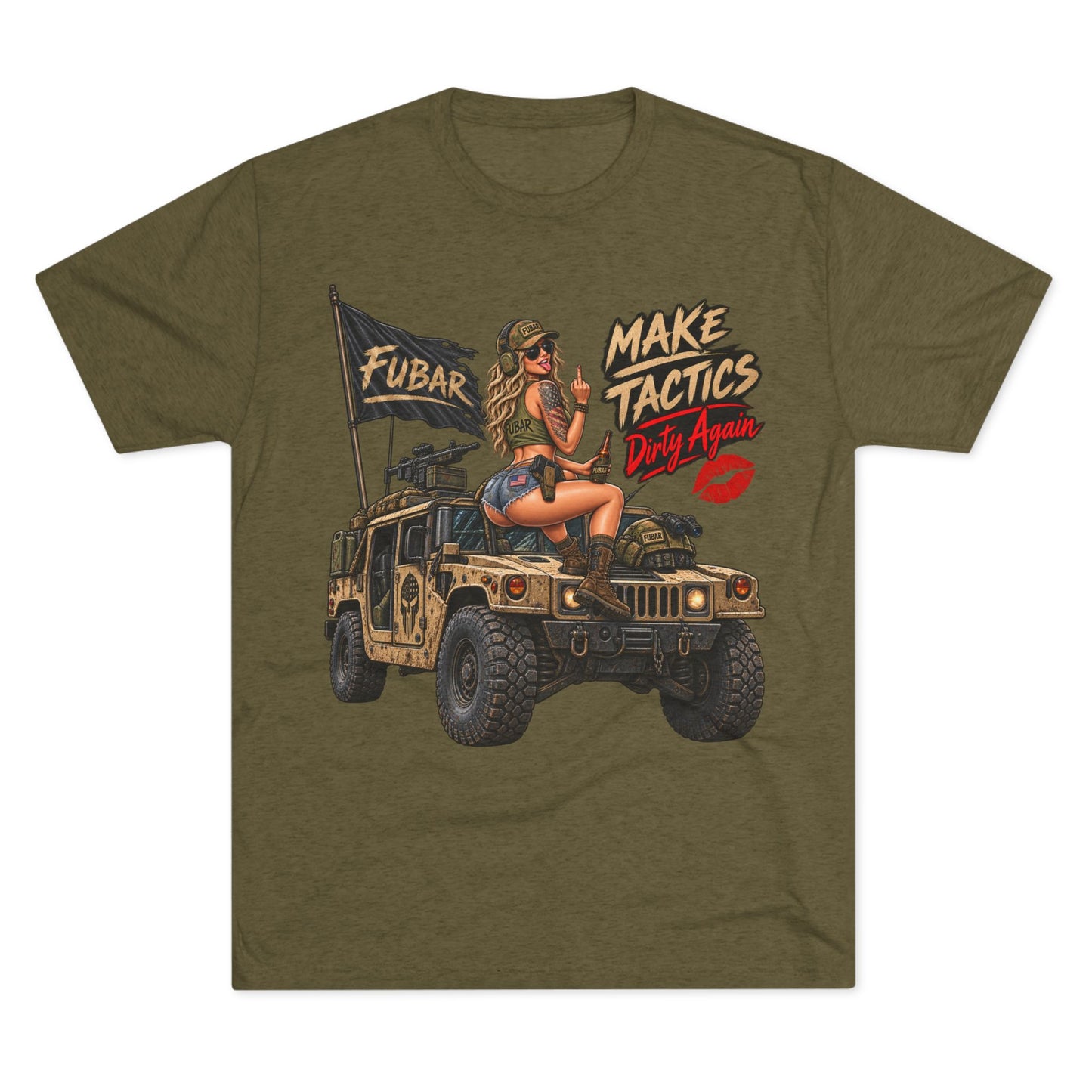 FUBAR Military Humvee Pinup Shirt