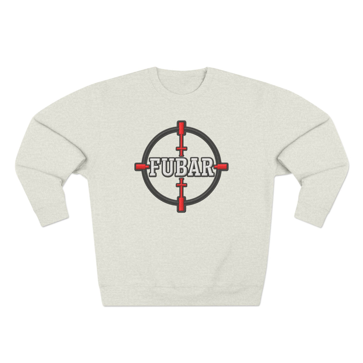 FUBAR Graphic Crewneck Sweatshirt — Tactical Skull & Crosshair Design