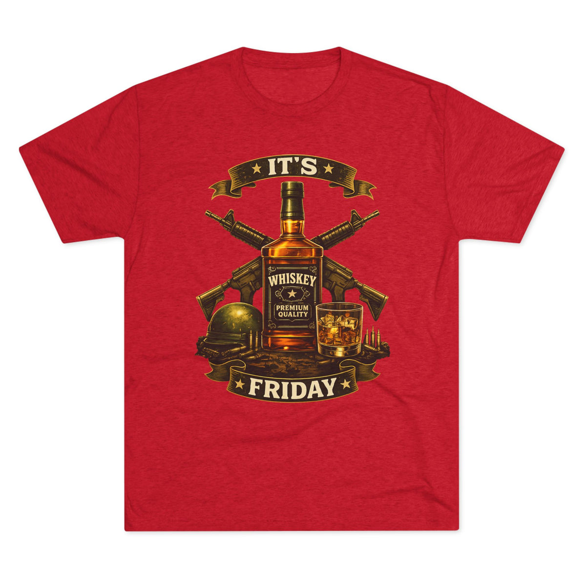 It's Friday Whiskey Tee — FUBAR Military Graphic T‑Shirt