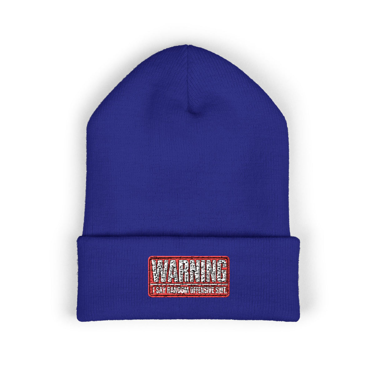 Warning Cuffed Beanie