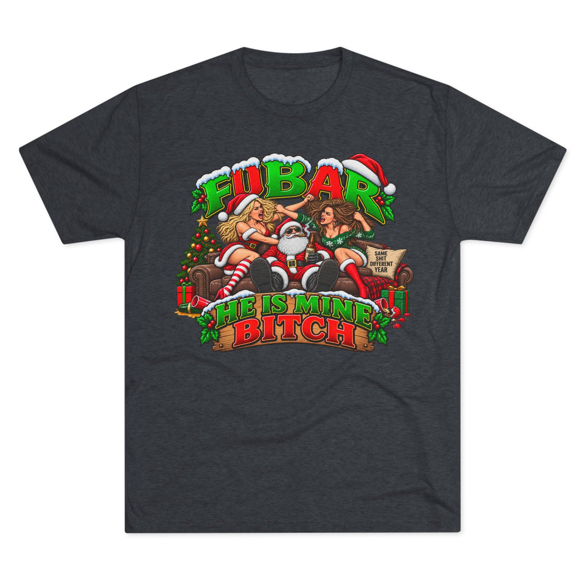"He Is Mine, Bitch" Holiday Graphic Shirt