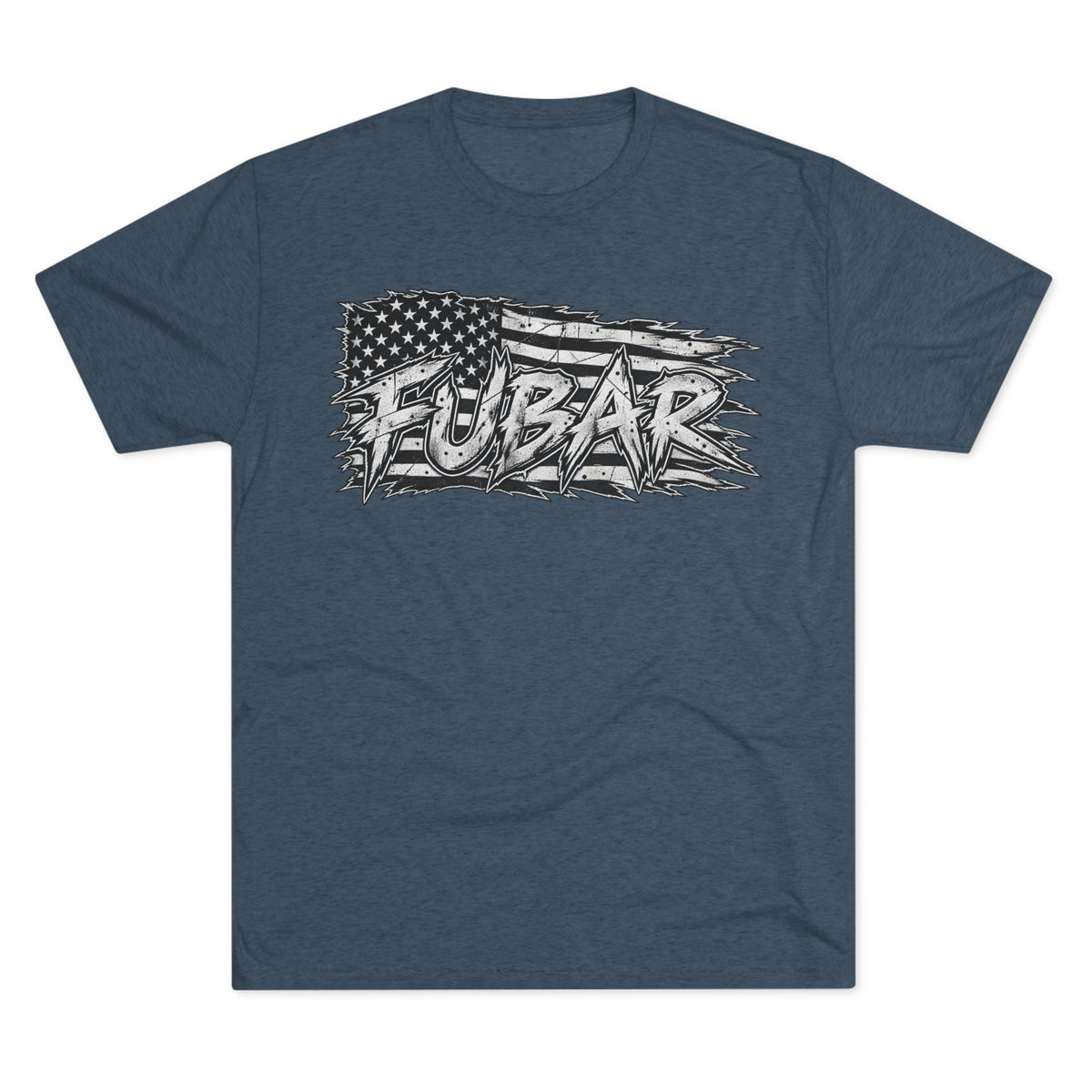 FUBAR Graphic Tee — Distressed American Flag Crew Shirt