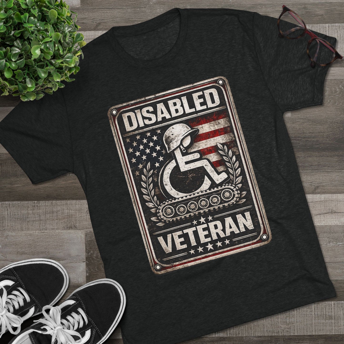 Disabled Veteran T-Shirt — I Say Random Offensive Shit” Back