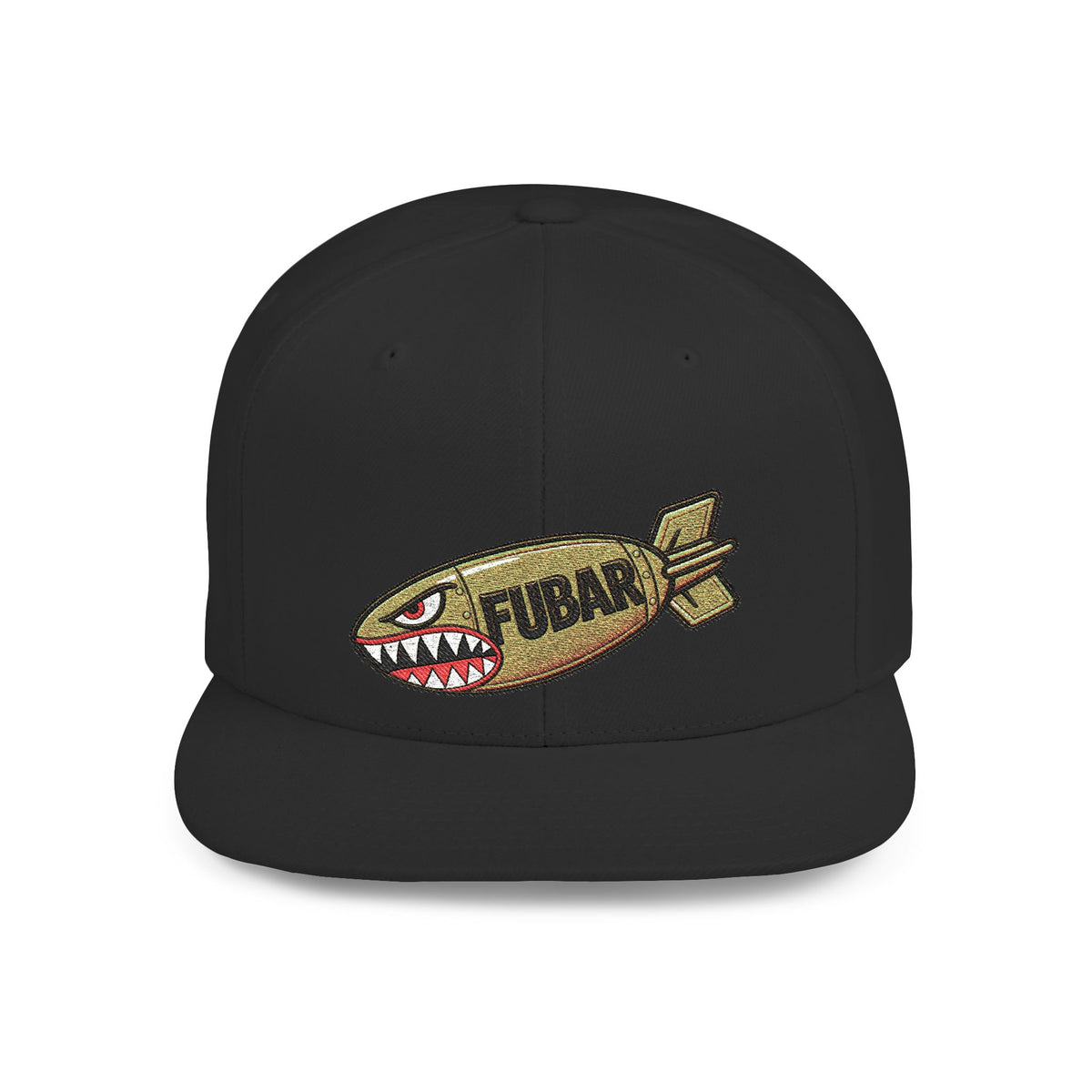 FUBAR Shark Bomber Patch Snapback Hat