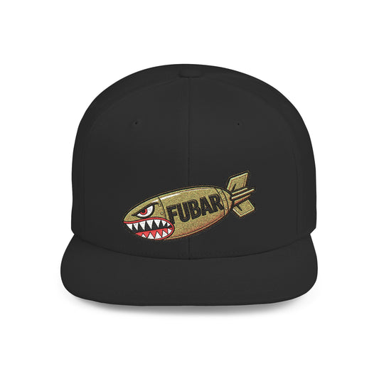 FUBAR Shark Bomber Patch Snapback Hat