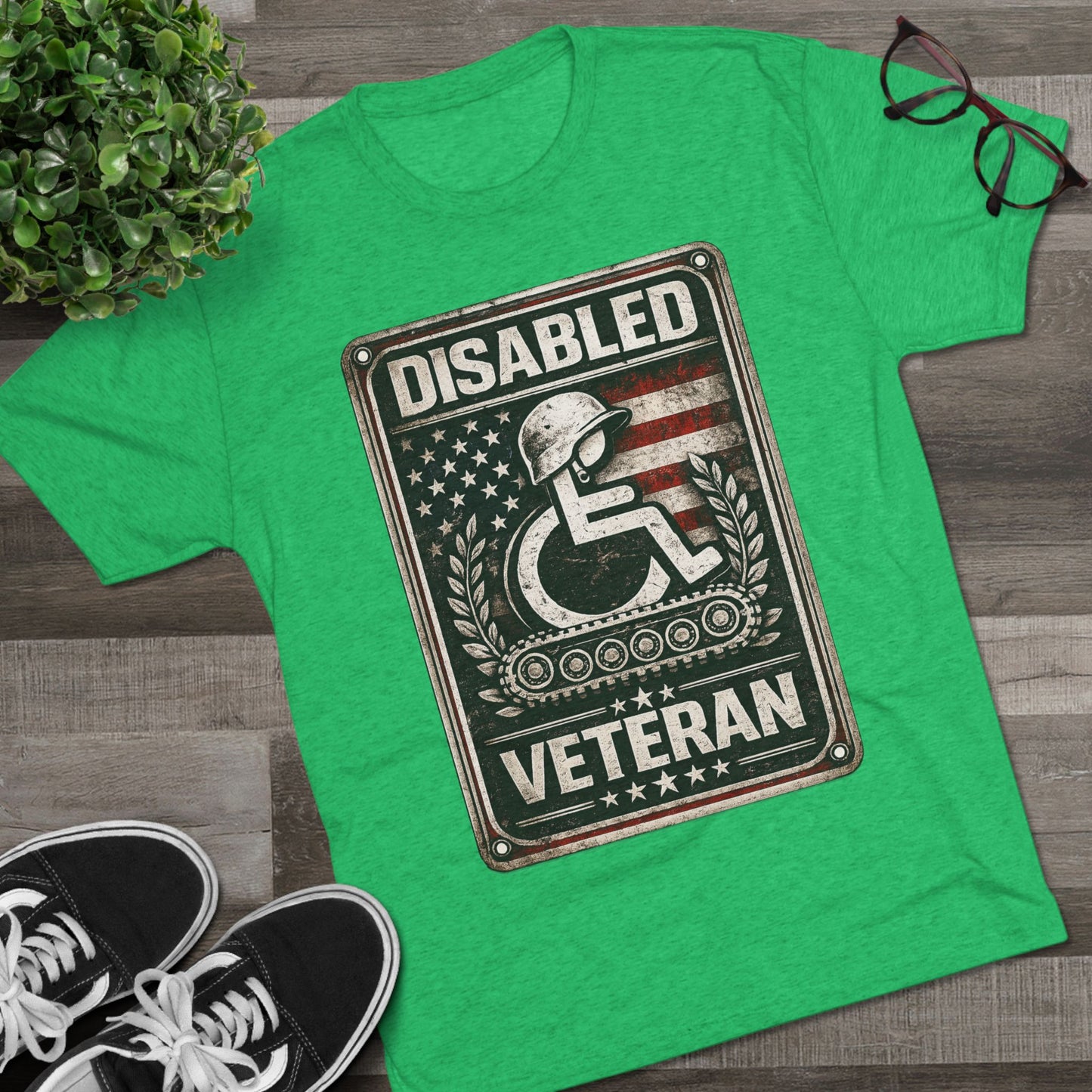 Disabled Veteran T-Shirt — I Say Random Offensive Shit” Back