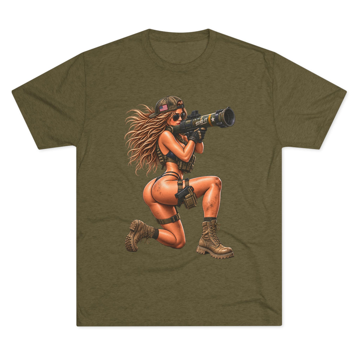FUBAR Tactical Pin-Up Tee — Rocket Launcher Girl Graphic T-Shirt
