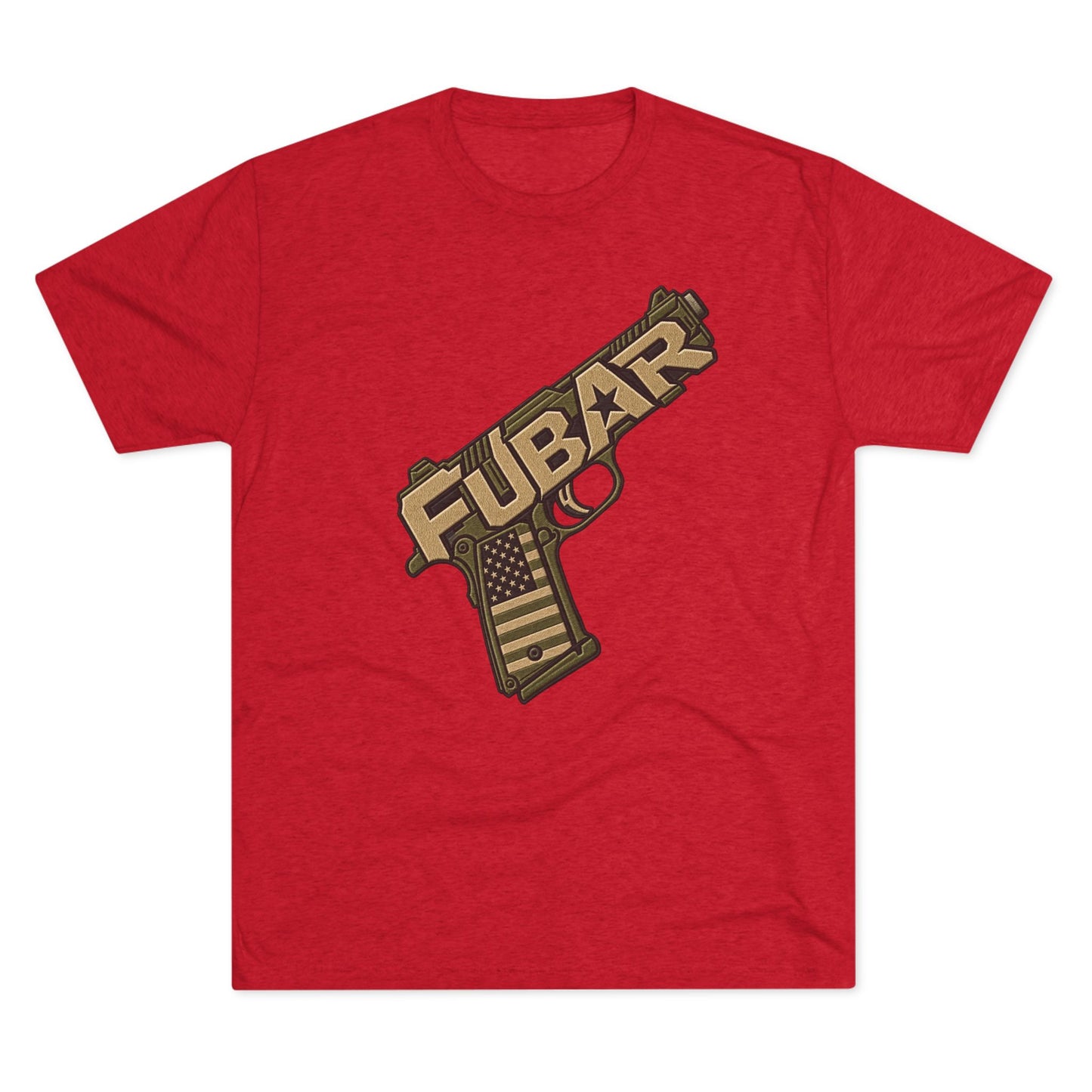 Fubar Military Flag Pistol Design Shirt