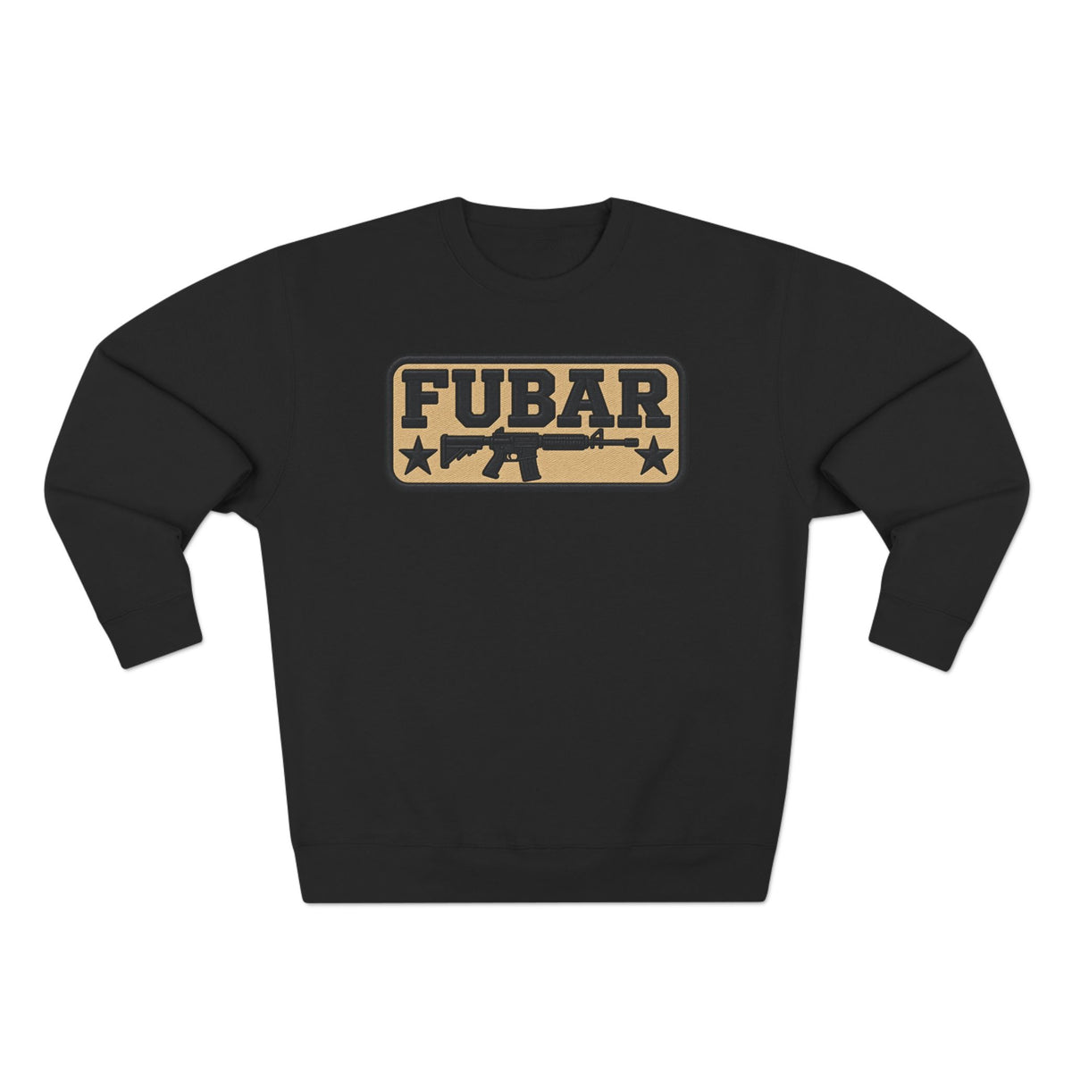 FUBAR Tactical Sweatshirt — Military-Inspired Crewneck with Rifle & Pistol Graphic